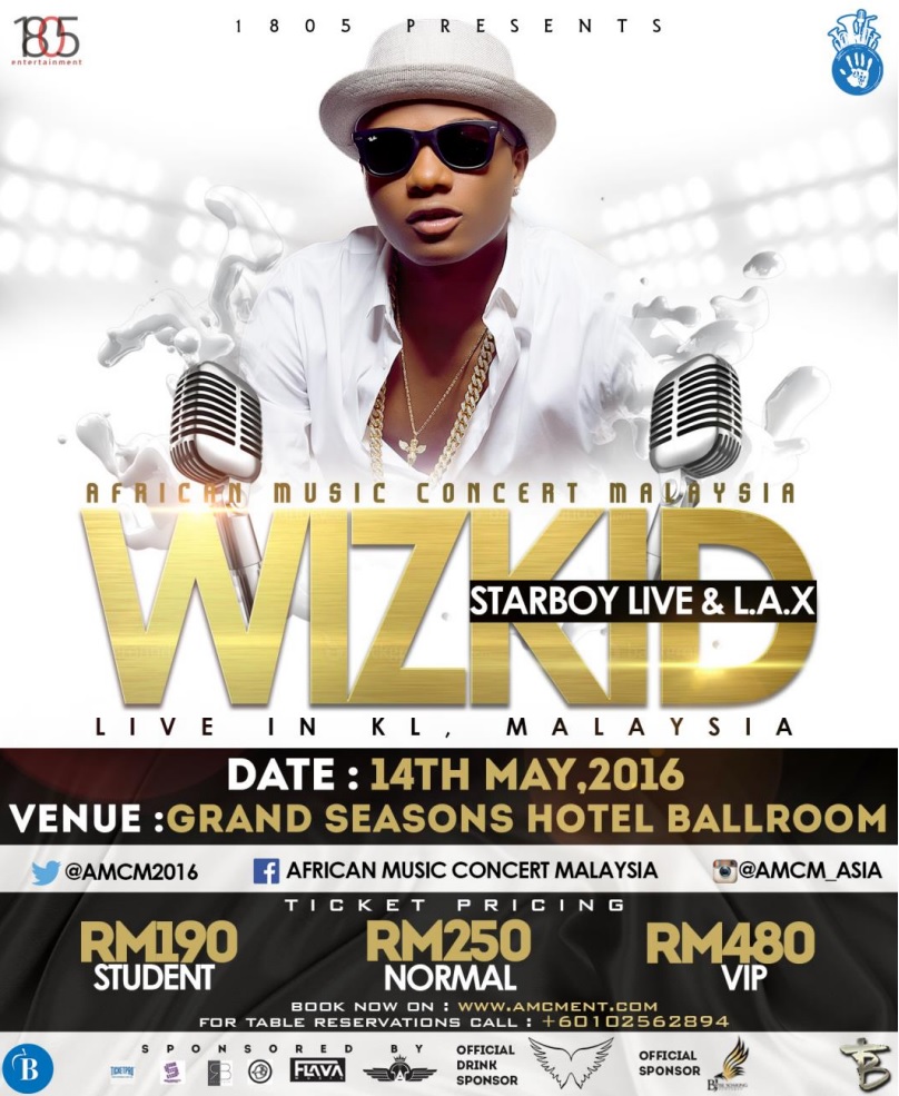 Wizkid to headline African music festival in Malaysia Music In Africa