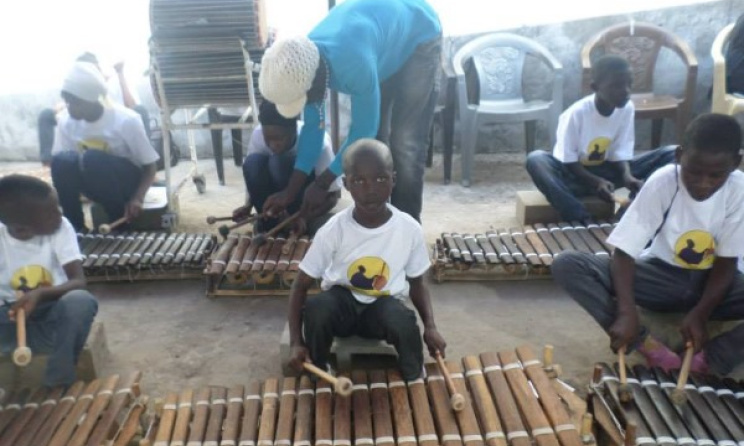 Students at the Amadu Bansang Jobarteh School of Music. Photo: Facebook