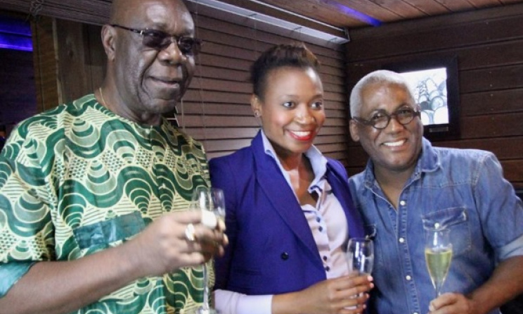 Manu Dibango (left) and Jonathan Butler (right) in Maputo, Mozambique. Photo: MoreJazz