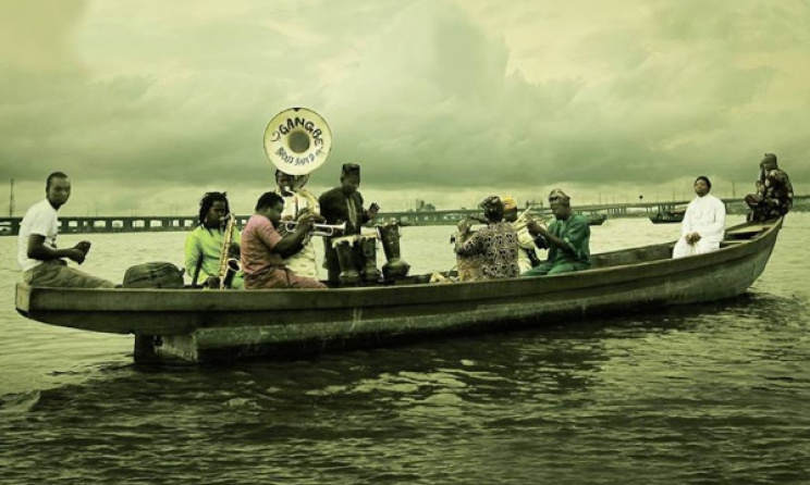 The Gangbé Brass Band in a scene from the documentary 'Gangbé'.