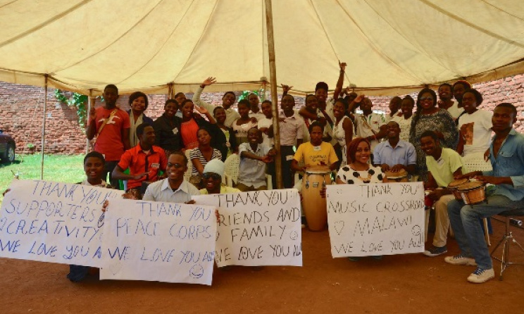 Participants of the recent Malawi Music Project. Photo: www.music-crossroads.net