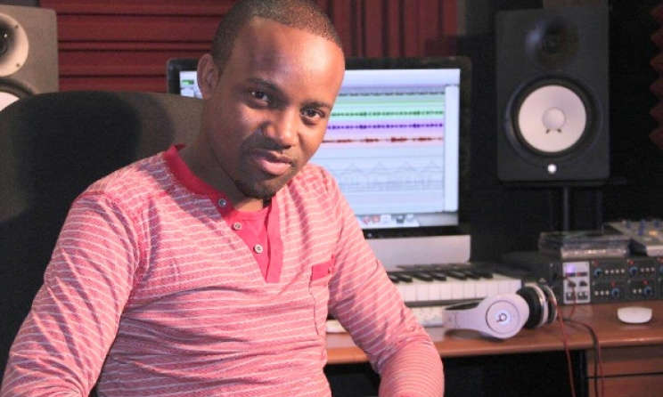 Swazi producer Sabelo 'Subjamz ' Sithungo in his studio. Photo: www.swazilandbeverages.com