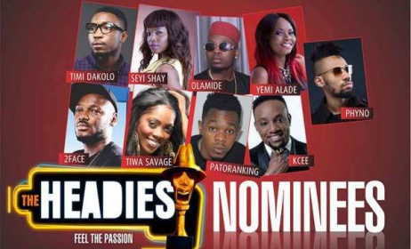 Headies nominees flyer. Image : The Headies