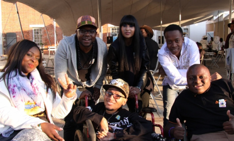 Casual Day ambassadors Thuli Matlala, Zubz, Lezanne Naidoo, Patrick Mashegwana, (front) 2J Harmonix and Khumo Moyane.