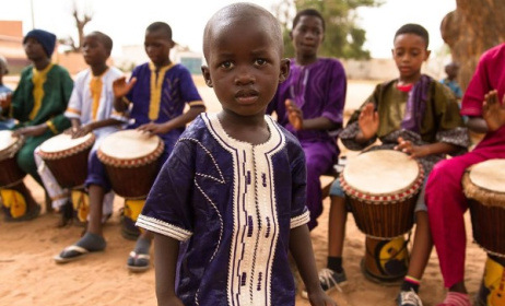 Students at the Amadu Bansang Jobarteh School of Music. Photo: Facebook