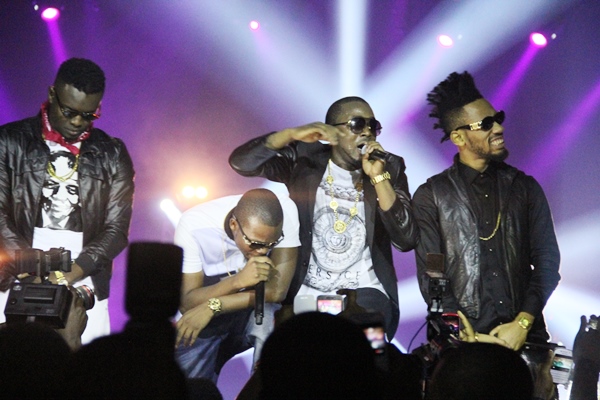 Ice Prince on stage with Phyno, Olamide and Yung-L.