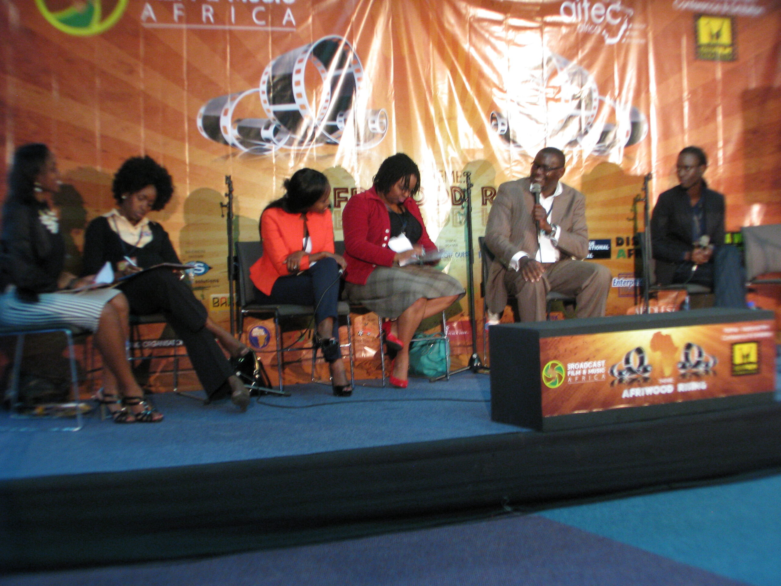 MCSK's Maurice Okoth addresses a past music panel.