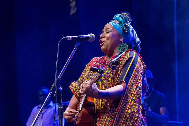 Mim Suleiman at Sauti za Busara 2015. Photo by Peter Bennett.