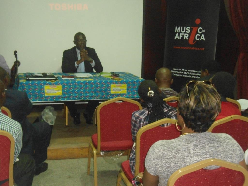 Ribio Nzeza Bunketi Buse, Président de la Fondation Music In Africa, lors de la journée scientifique sur la rumba congolaise.