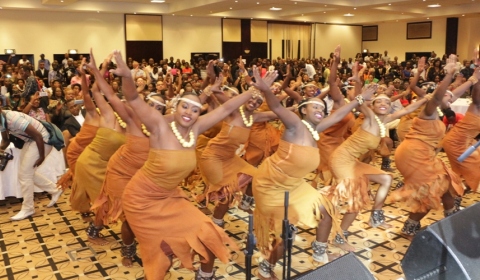 Rwandan traditional dancers