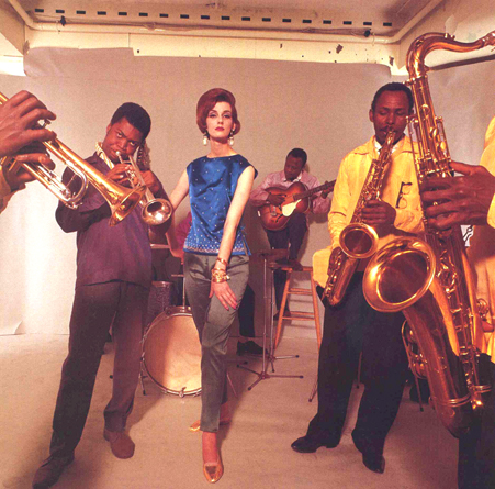 Fela Kuti and his Jazz Band. Vogue photo shoot, 1961.