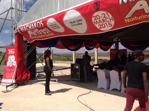 The Artfest venue under preparation