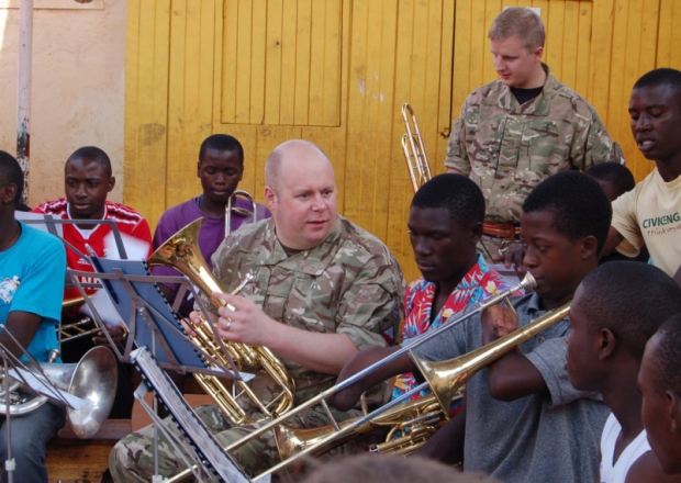 CAMUS's Corporal Wayne Filer coaching a brass class. Photo: blackpoolgazette.co.uk