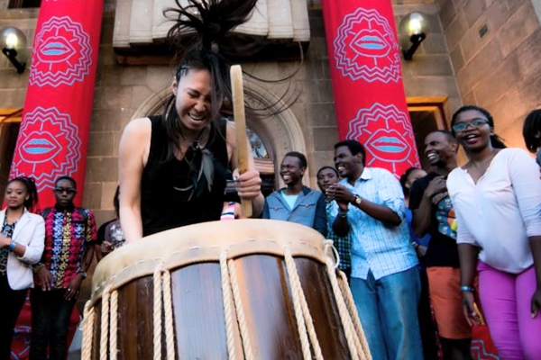 DJ Juri (Japan) at the HIFA opening party. Photo: Tinashe Njagu