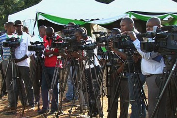 Kenyan journalists at work
