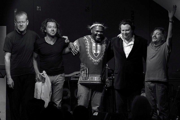 Carlo Mombelli (right) with The Stories Ensemble