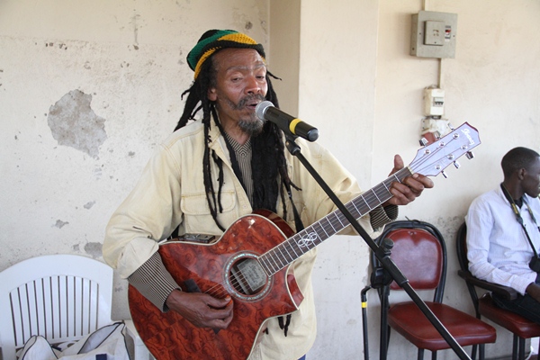Ali 'Rastaman' Magobeni performing at The GoDown Arts Centre, Nairobi. Photo: Ketebul Music