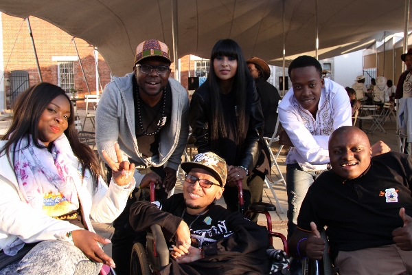 Casual Day ambassadors Thuli Matlala, Zubz, Lezanne Naidoo, Patrick Mashegwana, (front) 2J Harmonix and Khumo Moyane.