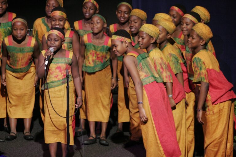 The African Children's choir at a past performance. Photo: www.rickwarrennews.com