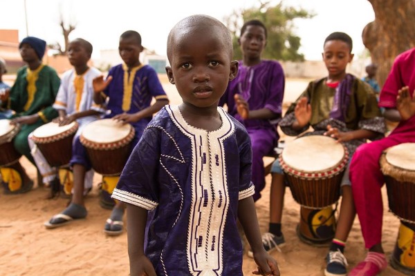 Students at the Amadu Bansang Jobarteh School of Music. Photo: Facebook