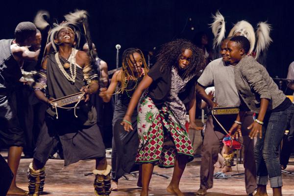 Traditional music dancers perform at Bagamoyo festival. Photo: Bagamoyo Twitter page.