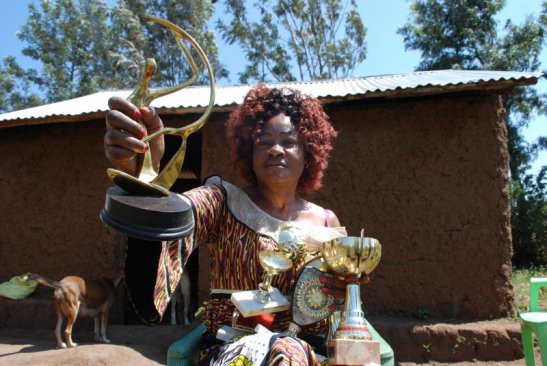 Princess Jully with some of her awards. Photo: www.sde.co.ke