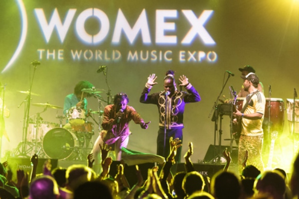 Colombian band Tribu Baharu at WOMEX 2014. Photo: worldmusiccentral.org