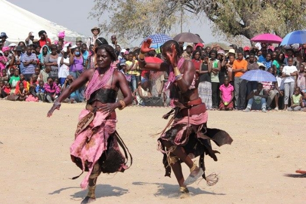 Older women performing ouvano at Olufuko.