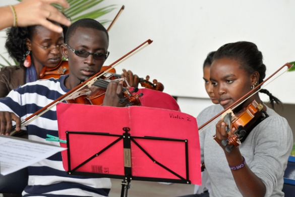 Students at the Art of Music Foundation. Photo: www.artofmusic.co.ke