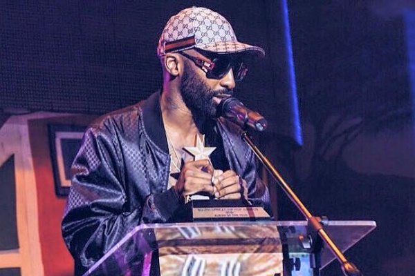 Riky Rick accepts on of his two SAHHA awards. Photo: Facebook