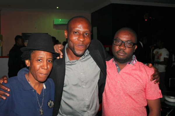 Nomoreloss, centre, with Weird MC, left, and friend