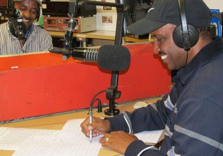 Eritrean Voices show producers in studio. Photo: www.thecitizen.org.au