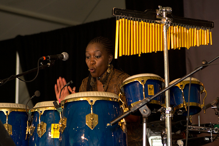 Kenyan drummer Kasiva Mutua. Photo: www.festival.si.edu