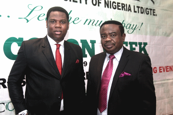 Chinedu Chukwuji, Tony Okoroji; COSON GM and Chairman. Photo:FabMag