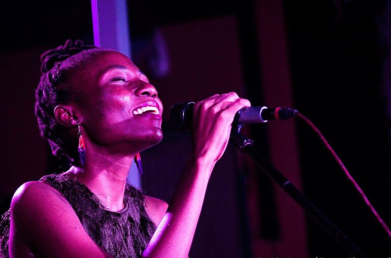 Tanzanian artist Grace Matata on Stage at DOADOA. Photo by Bwette Photography