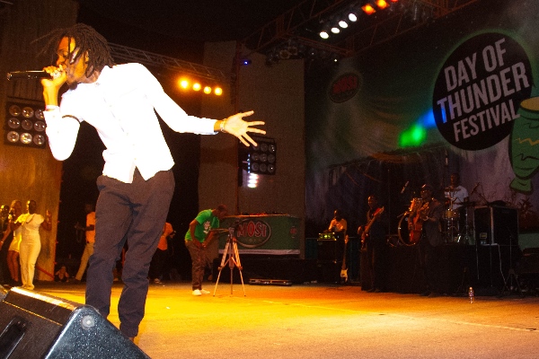Jay Rox performs at the Mosi Lager Day of Thunder in Livingstone, Zambia. Photo: supplied