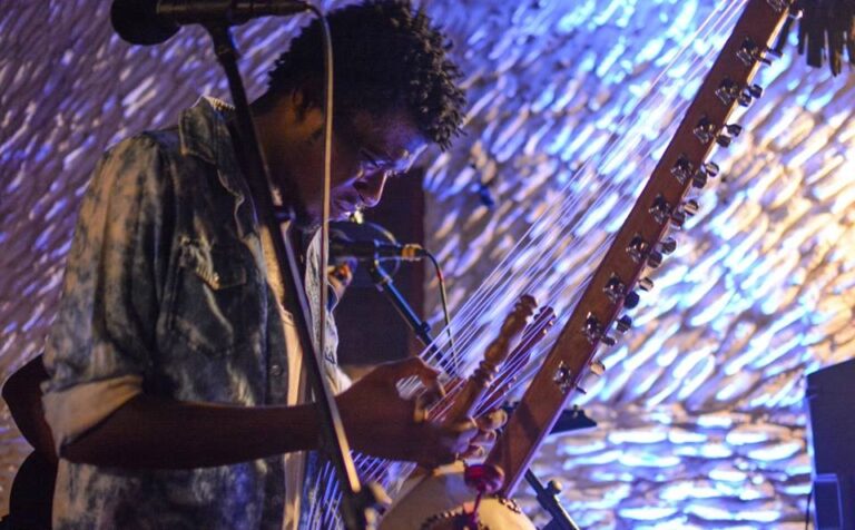 Tanzanian artist Swahili Ally during a recent performance. Photo: Alice Bensi