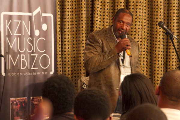 Themba Mkhize speaking at last year's KZN Music Imbizo. Photo: supplied.
