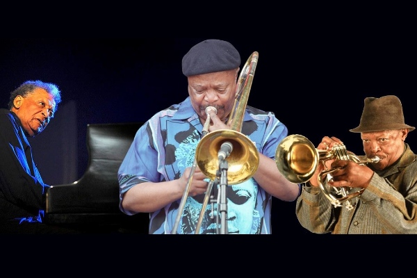 Surviving members of the Jazz Epistles: Abdullah Ibrahim, Jonas Gwangwa and Hugh Masekela. Photo: www.africanindy.com