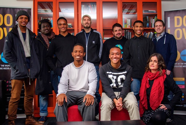The 2016 SAE Institute scholarship winners with SAE staff in Cape Town. Photo: supplied
