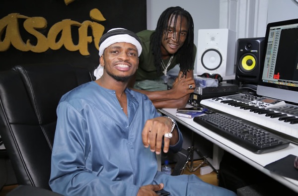 Diamond Platnumz in studio with Jah Prayzah. Photo: www.jahprayzah.com
