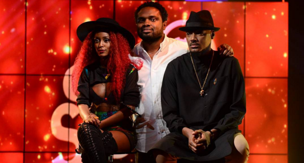 Vanessa Mdee, 2baba and Cobhams Asuquo during Coke Studio Africa III. Photo: www.hbr.co.ke