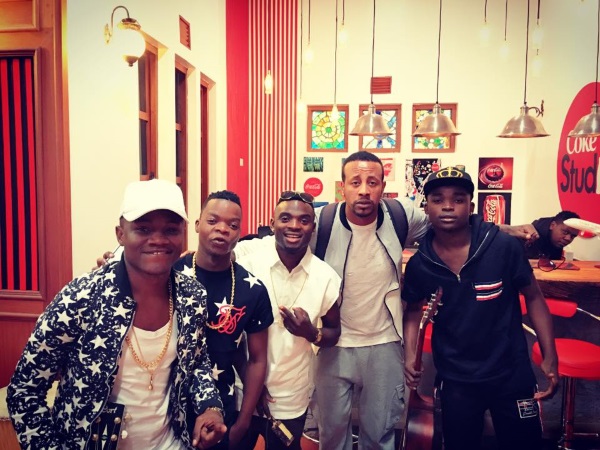 Tanzania's Yamoto Band with Ethiopian artist Lij Mikael. Photo: Lij Mikael's Facebook page