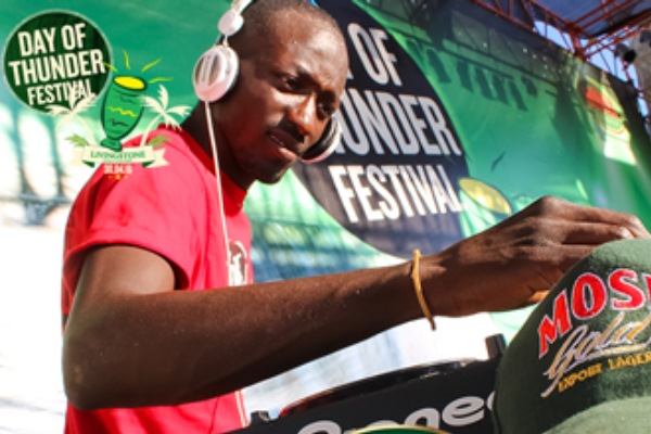 A DJ spins at an event sponsored by Zambian Breweries, the Mosi Day of Thunder. Photo: Facebook