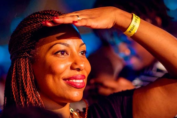 A fan at enjoying music at Bayimba International Festival. Photo: Bayimba International Festival