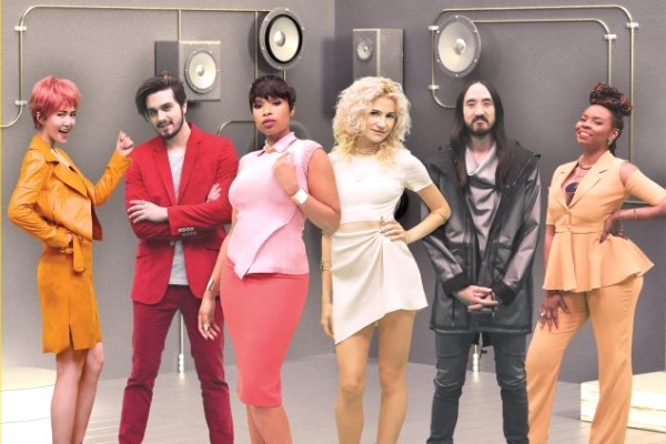 Tan WeiWei, Luan Santana, Jennifer Hudson, Pixie Lott, Steve Aoki, Yemi Alade. Photo: Shell