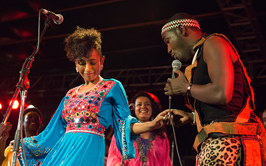 Past Nile Project participants at a performance. Photo: www. www.bu.edu