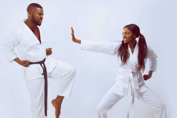 Falz and Simi in one of a series of promotional photos