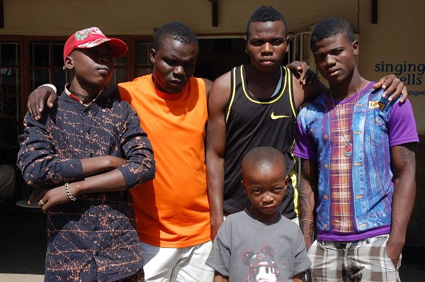 Members of G2S Family at Ketebul Music studios. On the far left is Young Courageous.