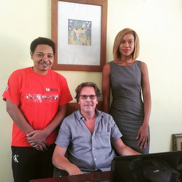Panamusiq management team. On the left is Gulu Ramadhani.